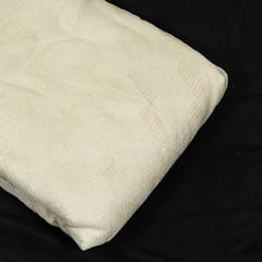 White Dyeable Organza Embroidered Fabric