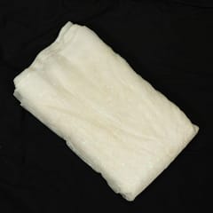 White Dyeable Organza Embroidered Fabric