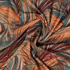 Multi Color Velvet Digital Printed Fabric