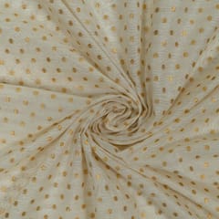 White Dyeable Chanderi Jacquard Fabric