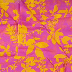 Pink Color Viscose Organza Digital Printed Fabric