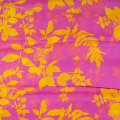 Pink Color Viscose Organza Digital Printed Fabric