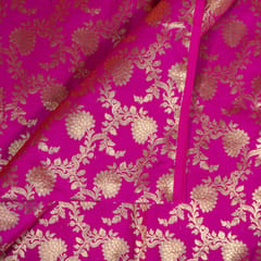 Purple Color Satin Brocade Fabric