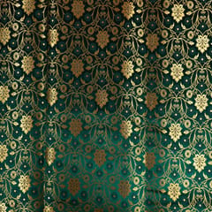 Green Color Satin Brocade Fabric