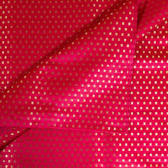 Majenta Color Satin Brocade Fabric