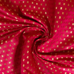 Majenta Color Satin Brocade Fabric