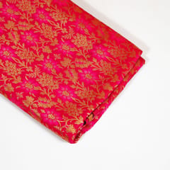 Majenta Color Satin Brocade Fabric