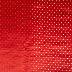 Red Color Satin Brocade Fabric