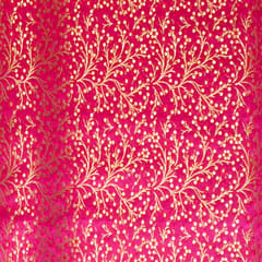 Majenta Color Satin Brocade Fabric