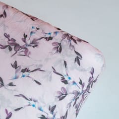 Pink Color Poplin Lycra Printed Fabric