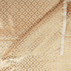 Dyeable Cotton Zari Jacquard Fabric