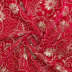 Rani Color Velvet Embroidered Fabric