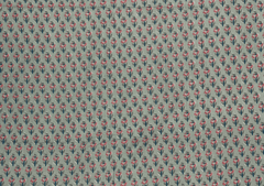 Printed Cotton Cambric Pista Green Peach Flowers