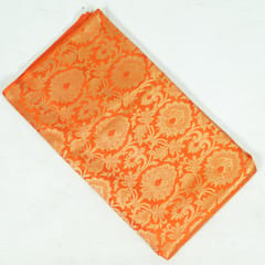 Orange Color Brocade Fabric