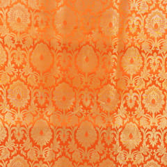 Orange Color Brocade Fabric