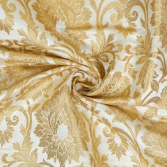 White Color Brocade Fabric