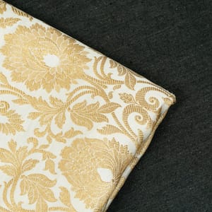 White Color Brocade Fabric