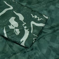 (5 mtr) Green Color Uppada Silk Digital Printed Fabric Set