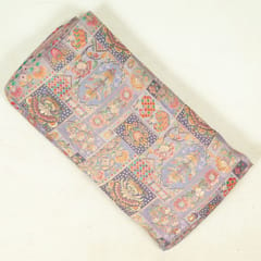 Multi Color Dola Silk Printed Jacquard Fabric