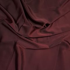 Wine Color Crepe Satin Fabric