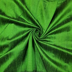 Green Color 100 Gm Raw Silk Fabric