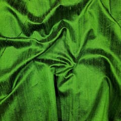 Green Color 100 Gm Raw Silk Fabric