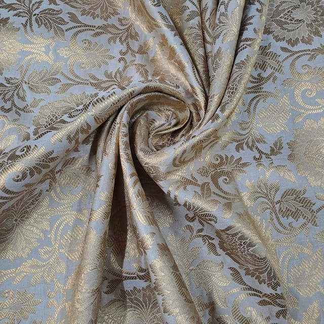 Golden Color Semi Brocade Fabric