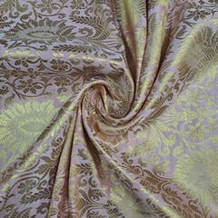 Light Pink Color Semi Brocade Fabric