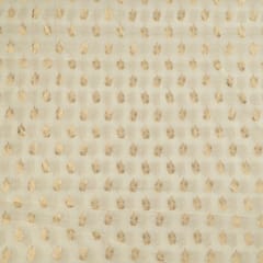 White Chanderi Jacquard Fabric