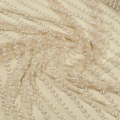 Net Hand Embroidered Fabric