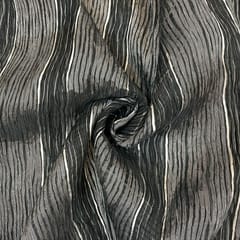 Black Color Pleated Fabric