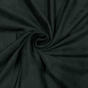 Bottle Green Color Suede Fabric (N172)