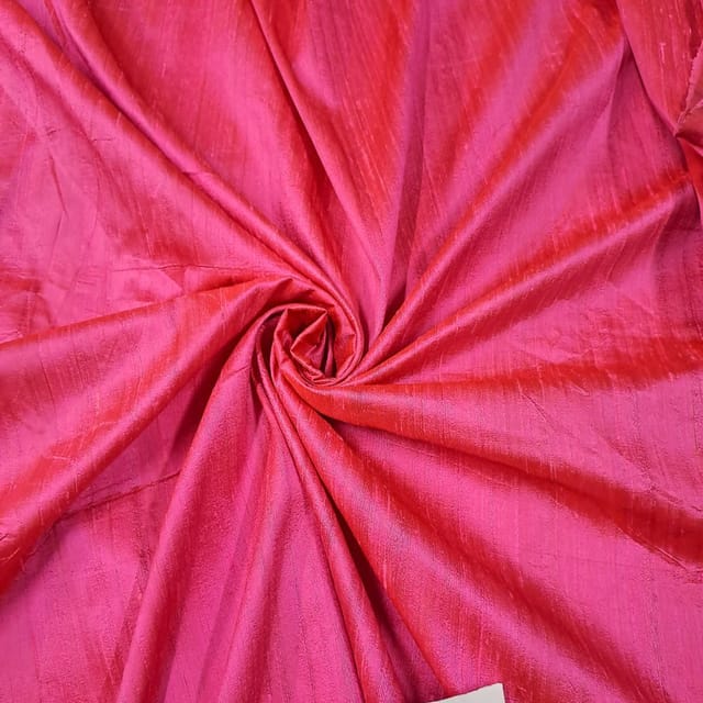 Pink Color 70Gm Raw Silk Fabric