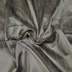 Grey Color 100Gm Raw Silk Fabric