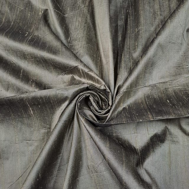 Grey Color 100Gm Raw Silk Fabric