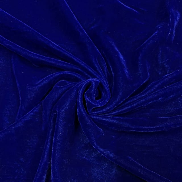 Royal Blue Color Velvet Fabric