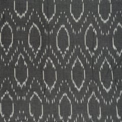 Grey Color Cotton Ikat Fabric