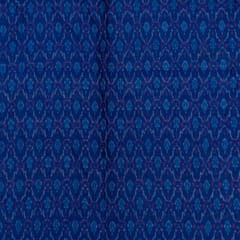 Blue Color Silk Ikat Fabric