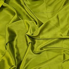 Yellow Color Poly Satin Fabric