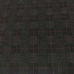 Black Color Woolen Printed Fabric