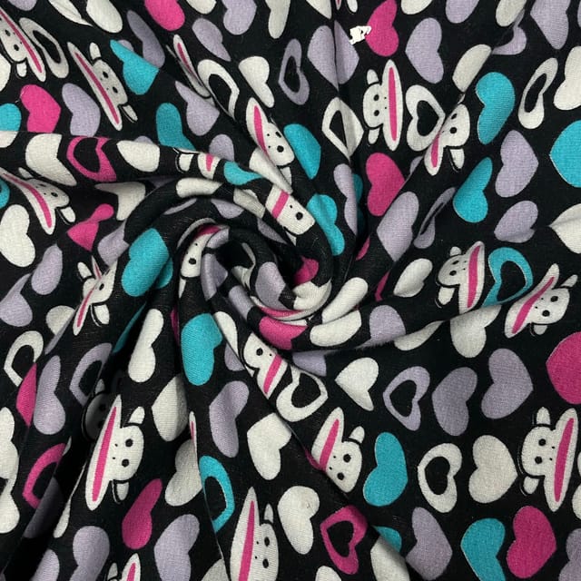 Multi Color Woolen Printed Fabric