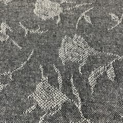 Grey Color Woolen Printed Fabric