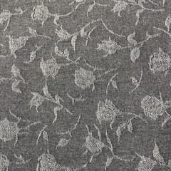 Grey Color Woolen Printed Fabric