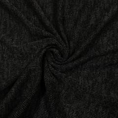 Black Color Woolen Plain Fabric