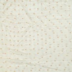 White Dyeable Dola Silk Jacquard Fabric