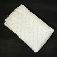 White Dyeable Dola Silk Jacquard Fabric