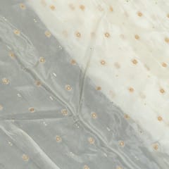 White Dyeable Dola Silk Jacquard Fabric