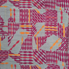 Majenta Color Chiffon Printed Fabric