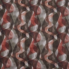 Brown georgette digital print (1.90 Meter Piece)