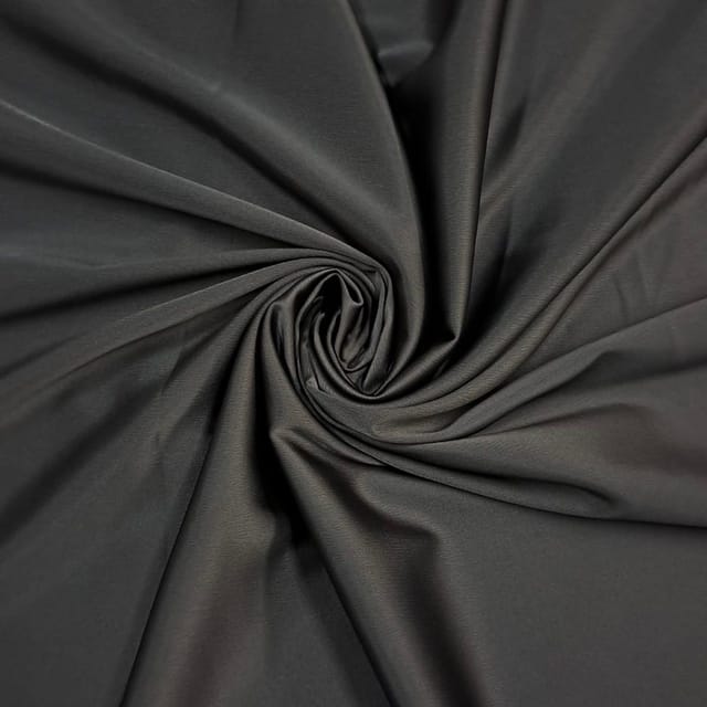 Black Color Crepe Satin Fabric